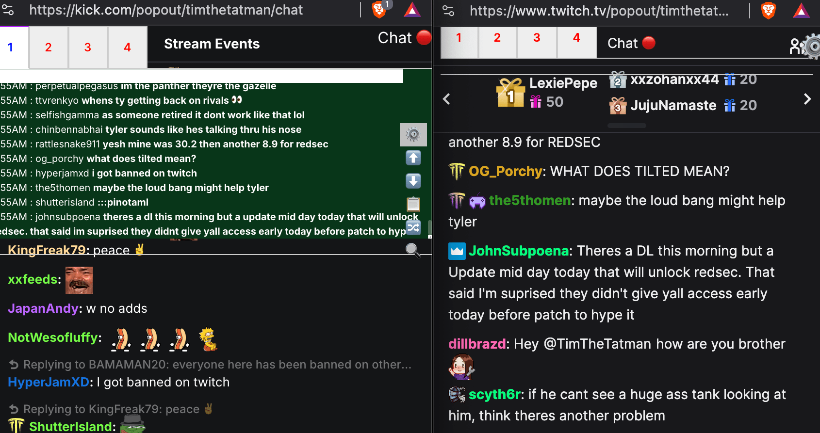 'ParleyStar combined chat'